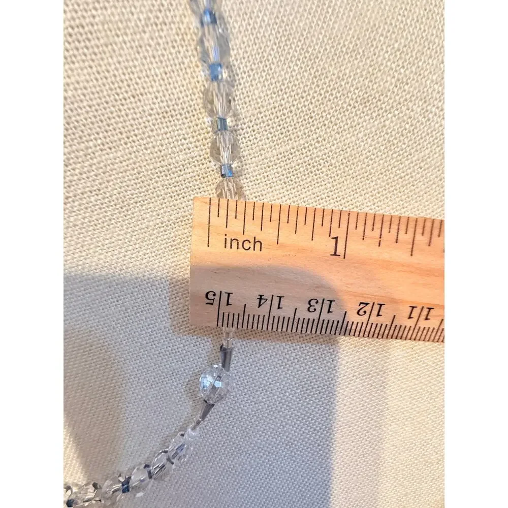 Vintage Crystal Beaded Necklace 20”